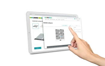 Tablet mit Screenshot des MARKING Configurators